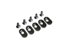 Engine Mount Inserts and Screws - Black - 20T (5): 5ive-T 2.0