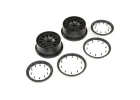 Wheel And Beadlock Set - Black (2): 5ive-T 2.0