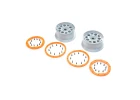 Wheels - Silver - Orange Bead Lock (2): DBXL-E 2.0