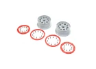 Wheels - Silver - Red Bead Lock (2): DBXL-E 2.0