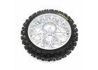 Dunlop MX53 Rear Tire Mounted - Chrome: Promoto-MX