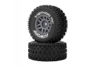 Method RC Method Geoform 1:16 SC Tyres On 12mm Hex Grey Wheels (2)