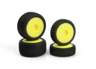Microbe Buggy Wheel/Tyre Set (Yellow/Front/Rear)