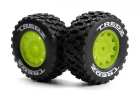 Assembled Wheel & Tyre Set (Fluoro Green/2pcs)