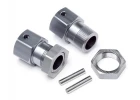 Wheel Hexes, Pins & Nuts (2) (Blackout MT)