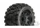 ProLine Badlands MX28 2.8 Tyres Mounted on Black Raid 6X30 Removable Hex Wheels - 12mm Hex