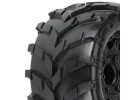 ProLine Masher 2.8 Tyres Mounted on Black Raid 6X30 Removable Hex Wheels - 12mm Hex