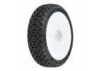 1/24 Electron 2.0 Buggy F/R Tires Mounted 7mm White (4): Mic
