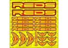 REDS Stickers 150x150 mm Jaune Fluo