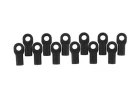 RPM Short Traxxas Rod Ends - Black (12) (Upgrade for TRX5347)
