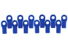 RPM Short Traxxas Rod Ends - Blue (12) (Upgrade for TRX5347)
