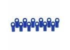 RPM Short Traxxas Rod Ends - Blue (12) (Upgrade for TRX5347)
