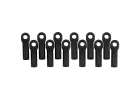 RPM Long Traxxas Rod Ends - Black (12) (Upgrade for TRX5525)