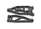 RPM Arrma Upper/Lower Left Front Arms - Black - 6S Kraton/Outcast/Fireteam