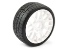 Sweep 1:8 GT Tread 45 Degree Belted Tyres on White EVO16 17mm Hex Wheels (2)