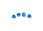 Core RC - Serrated Alloy M4 Nuts - Blue (4)