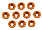 Alloy M3 Countersunk Washers - Orange (10)