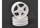JConcepts 2.2 5 Spoke Front White Wheels - CAT XLS - 8mm Castle Fitting (2)