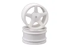 JConcepts 2.2 5 Spoke Rear White Wheels - CAT XLS - 8mm Castle Fitting (2)