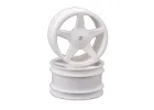 JConcepts 2.2 5 Spoke Rear White Wheels - CAT XLS - 8mm Castle Fitting (2)