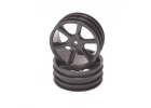 JC 6 Spoke 2.2 4WD Front Black Wheel CAT 2K (2)