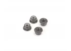 M4 Alloy Serrated Nyloc Nuts - Black (4)