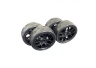 Ride 1:10 Belted Frontie Tyres - Pre Glued on Black Wheels (4)