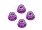 M4 Nylock Flanged Wheel Nut - Purple Alloy (4)