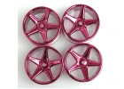 Wheel; 5 spoke 25mm - Purple Chrome (4)