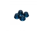 M4 Nylock Flanged Wheel Nut - Blue Alloy (4)