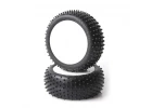 Schumacher Yellow Mini Spike 1:8 Pre Mounted Tyres - 1 Pair