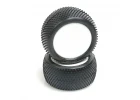 Schumacher Mini Pin 2 1:10 Buggy Rear Tyres Pre Glued on Wheels - Yellow