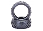 Schumacher Stagger Rib 1:8 Buggy Tyres - Silver - 1 Pair