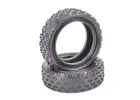 Schumacher Wide Stagger Rib Tyres - 4WD 1:10 Buggy Front - Yellow