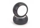 Schumacher Mezzo Rear 1:10 Buggy Tyres - Yellow - Pre-Glued (2)