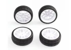 Sweep Hankook Tread 34 Deg 24mm Glued TC Frontie Tyres on 12 Spoke Wheels (4)
