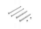 Front Hinge Pin and King Pin Set - Polished: All 22