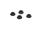M4 Aluminium Serrated Nuts - Low Profile - Black (4)