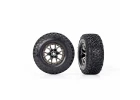 Traxxas Tyres + wheels, assembled, glued (Ford Raptor R black chrome wheels, BFGoodrich All-Terrain T/A KO2 Tyres, foam inserts) (2) (2WD front)
