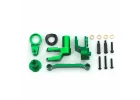 Traxxas Steering bellcranks, draglink (green-anodised 6061-T6 aluminium)/ bellcrank bushing (1)/ 3x20mm BCS (with threadlock) (2)/ 3x20mm BCS (with threadlock) (2)/ 3x20mm shoulder screws (with threadlock) (2)/ 3x15mm BCS [