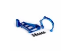 Traxxas Motor mounts (front + rear) (blue-anodised 6061-T6 aluminium)/ 3x10mm CCS (with threadlock) (4)/ 4x12mm BCS (with threadlock) (2) (for use with 3483 motor)