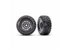 Traxxas MAXX Slash SC Belted Tyres Glued on Black/Grey 17mm Hex Wheels (2)
