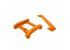 Traxxas Skid plate (roof), tailgate protector (orange), mounts (2), 3x8mm BCS (7) (fits 10711 body)