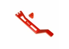 Traxxas Battery hold-down, hold-down post (red-anodised 6061-T6 aluminium), 3x15mm BCS (with threadlock) (1)