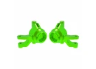 Traxxas Steering blocks, 6061-T6 aluminium (green-anodised) (left + right), 3x12mm SS (with threadlock) (4), 3x15mm BCS (with threadlock) (2)