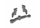 Traxxas Steering bellcranks, draglink (grau-anodised 6061-T6 aluminium), 3x13mm SS (with threadlock) (2), 3x12mm BCS (with threadlock) (2), 5x8x2.5mm ball bearings (2), 5x10x4mm ball bearings (2)