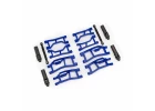 Traxxas Suspension kit, Mini MAXX WideMaxx, blue (includes front + rear suspension arms, front toe links + outer half shafts (extended)