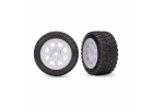 Traxxas White Rear Mini Rally Wheels with Rally Tires (2)