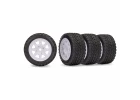 Traxxas White Mini Rally wheels with Rally Tires (F+R)