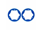 Traxxas Beadlock rings, rear, blue (4.3) (2)